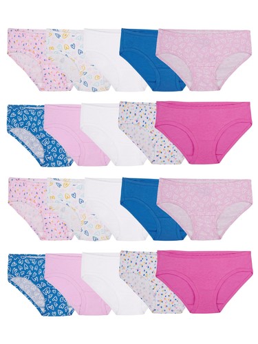 Fruit of the Loom Girls' Cotton Hipster Underwear, 20 Pack, Sizes 4-14 - Picture 4 of 10