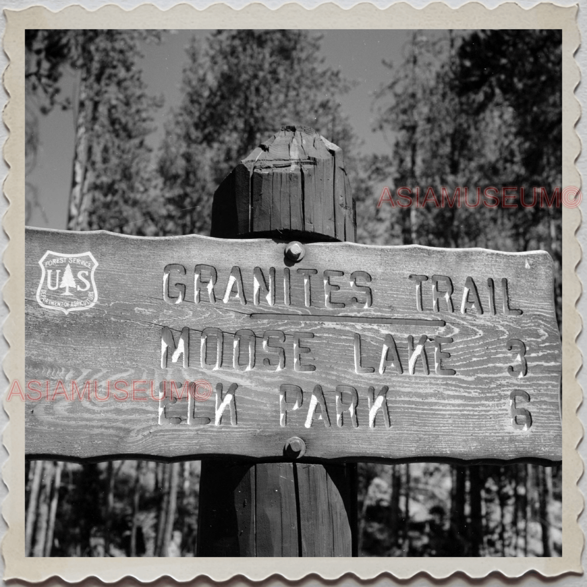 Photo Vintage 1950 - Panneau Park County Livingston Montana Yellowstone USA
