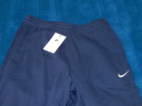 Pantaloni Nike da uomo Sportswear Club Fleece Joggers Navy nuovi con etichette grandi conici 716830-410 - Foto 2 di 8