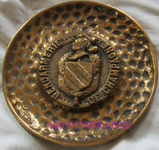 TB703 - GRAND CENDRIER DE BRONZE GENDARMERIE DE CHAMPAGNE