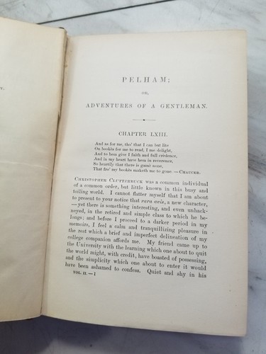 Ca 1895 Pelham, or Adventures of a Gentleman by Lord Lytton - Picture 9 of 9