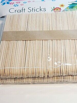 100 Pcs Flat Wood Craft Sticks Popsicle Sticks Bulk 4-1/2 x 3/8