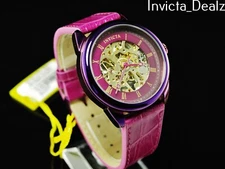 Invicta Men's 42mm Specialty Mechanical Skeletonized Purple Dial & Strap Watch