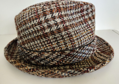 Vintage Men's Stetson Brown Tweed Fedora Size 7 - Picture 6 of 9