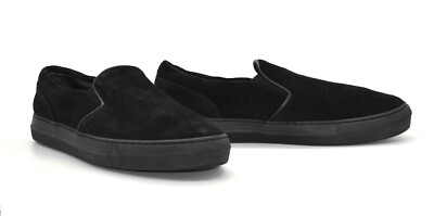 Moncler Black Suede Slip-On Loafers Auth MONCLER Meredith Navy Suede Slip On Sneaker Loafers  main image 2