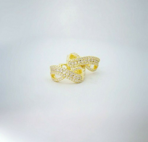1 Ct Women's Hoop Earrings 14K White Gold 14K Yellow Gold Plated Solid Silver - Picture 10 of 24