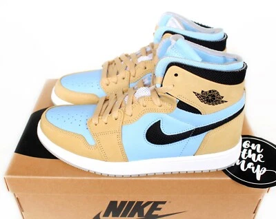 Nike Air Jordan 1 Retro High Zoom CMFT W Psychic Blue Sesame UK 4 5 6 7 US Neu