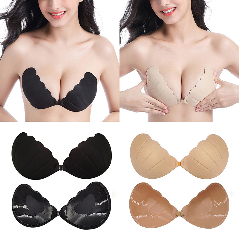 Reggiseno Adesivo Push Up 2 Paia, Reggiseno Senza Spalline, Riutilizzabile, Pelle Invisibile, Autoadesivo, Per Abito Da Sera, Abito Da Sposa, Costume - Foto 9