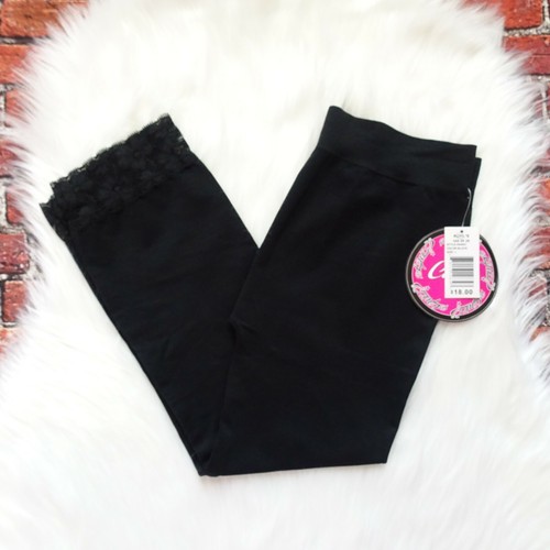 Say What? Girl's Lace Capri Black Stretch Active Leggings Soft Kohls Kids L NWT - Picture 4 of 11