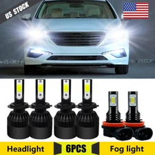Para For Hyundai Sonata 2011 2012 2013 2014 Kit de faros LED + luces antiniebla