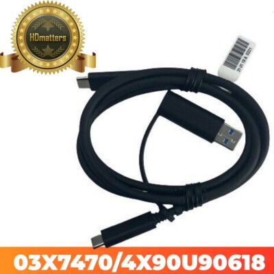Genuine Lenovo Hybrid USB-C Cable with USB-A Adapter Cable 4X90U90618 03X7470 