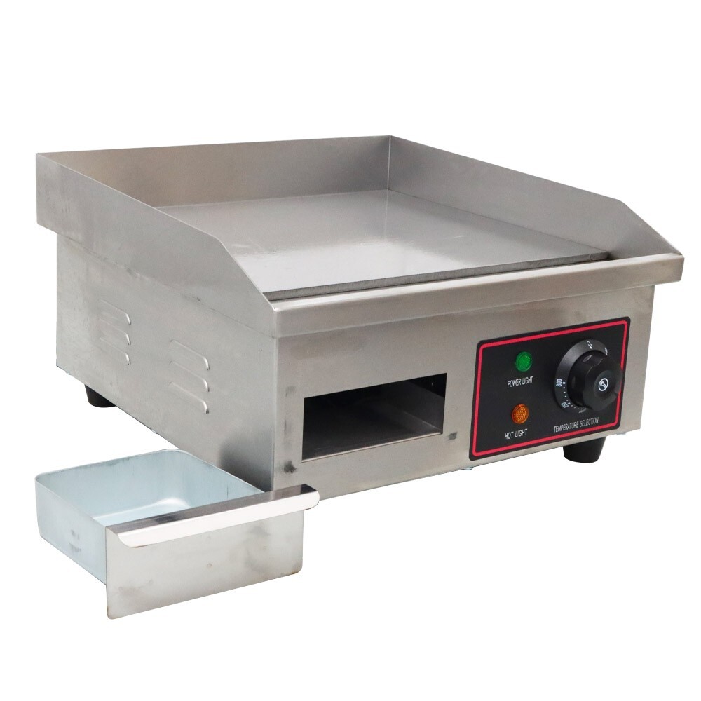 Electric Griddles 14 Inch Electric Countertop Flat Top Griddle Non