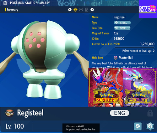 Pokémon Giratina Brillant Niveau 100 6IV Dans Master Ball - Pour Jeu Pokémon Écarlate/Violet Switch