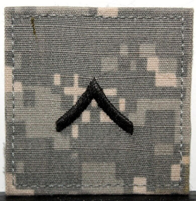 US Army Private Universal Camouflage Pattern Rank Insignia Attachable ...