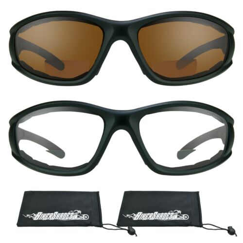 Lector de seguridad bifocal para motocicleta gafas de sol grandes acolchadas de espuma para hombre Z87+ ajuste ancho - Imagen 28 de 66