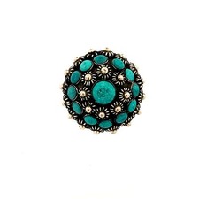 Vintage 925 Sterling Native American Ring Hecho En Mexico Turquoise