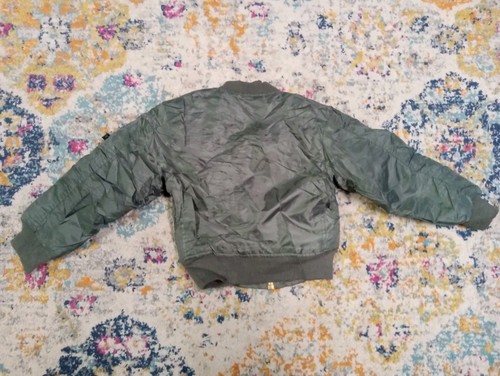 Rothco Kids MA-1 Bomber Flight Jacket Military Green Orange Reversible XS - Picture 11 of 14