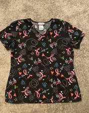 Scrubstar Womens' Cancer Awareness V-Neck Scrub Top Size Small NWT