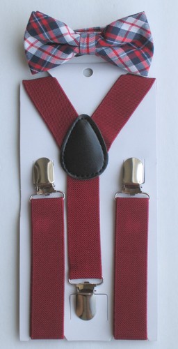 New Suspender and Bow Tie Sets for Boys Girls Kids Child Children -Ship from USA - Picture 42 of 61