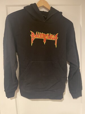 【関税・送料込み】BALENCIAGA BLACK COTTON SWEATSHIRT BALENCIAGA - Cotton Hoodie Sweatshirt W/ Logo Balenciaga