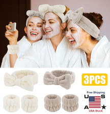 3PCS Face Wash Headband Wrist Bands for Washing Face Spa Headband  Wristbands