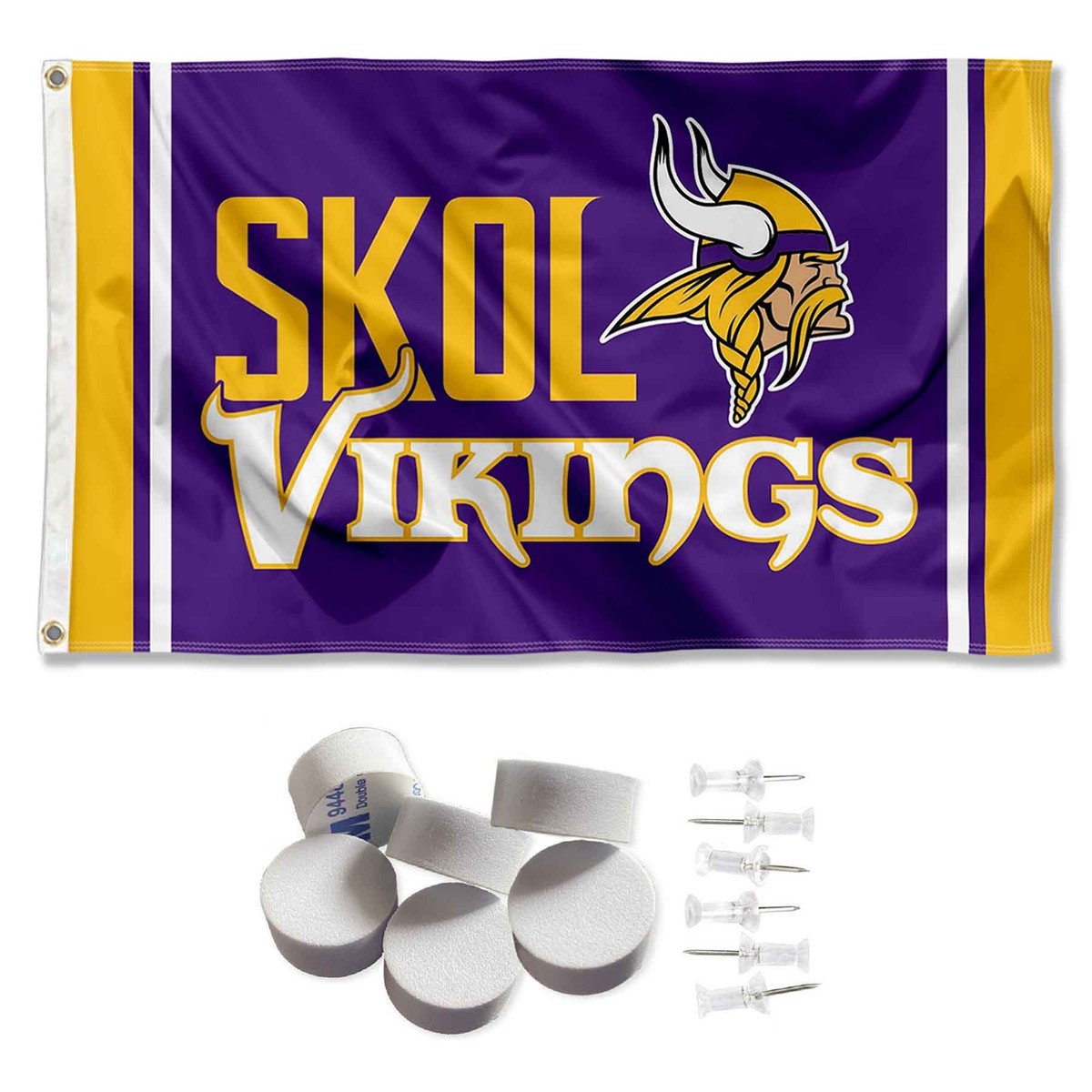 Minnesota Vikings SKOL Large Logo Tapestry Banner | eBay
