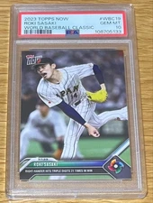 PSA10 topps 2023 WBC Samurai Japan Aki Sasaki Card