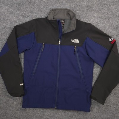 The North Face Summit Series Jacket Mens S Blue Black Windstopper Fleece Lined