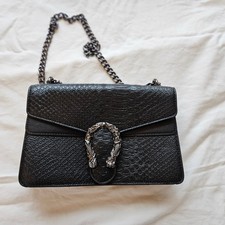 Crossbody Bags for Women - Snake Printed Clutch Purses Faux Leather Snake Black