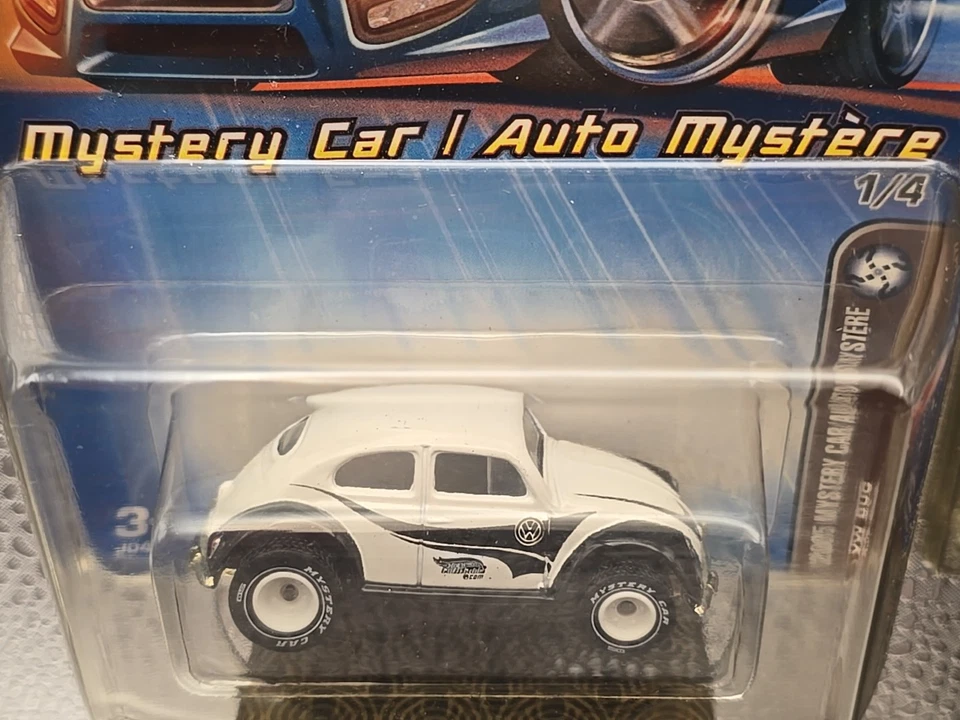 Hot Wheels 2005 Mystery Cars #1/4 VW Bug y 4/4 VW nuevo Beetle Cup pilotos reales Foto 3 de 4
