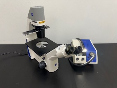 Zeiss Primo Vert Inverted Microscope w/ (4) Objectives 5X 10X 20X 40X & KL 1500