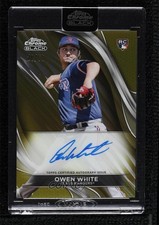 2024 Topps Chrome Black Auto Gold Refractor 20/50 Owen White #CBA-OW Auto 11o2