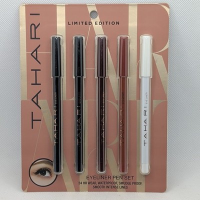 Tahari 5 Piece Eyeliner Set - Black, White, Cafe Au Lait, & Brown
