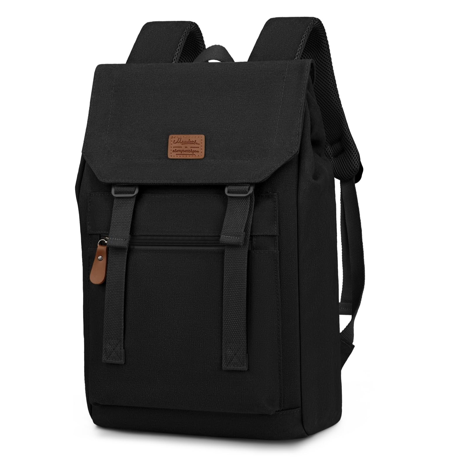 For Women, Commuter Canvas Bookbag Fits 17 Inch Laptops, Black
