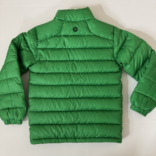 Kids Marmot Green Puffer Jacket Winter Down 650 Fill Size XS Youth 4 5 6 - Picture 2 of 9