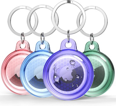 New IPX8 Waterproof Holder for Airtag, Airtags Case with Keychain, 6 Colors 