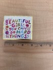 Beautiful Girl You Can So hard Things Wooden Decor Sign 3x3” — photo 4