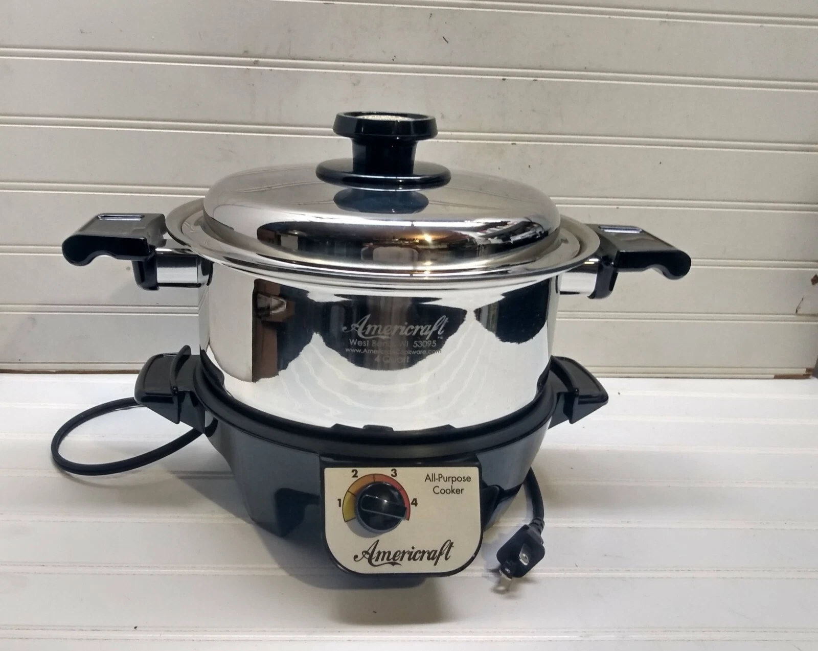 Kitchencraft 4 Qt Dutch Oven Americraft Stainless Pot Electric Cooker Base & Lid