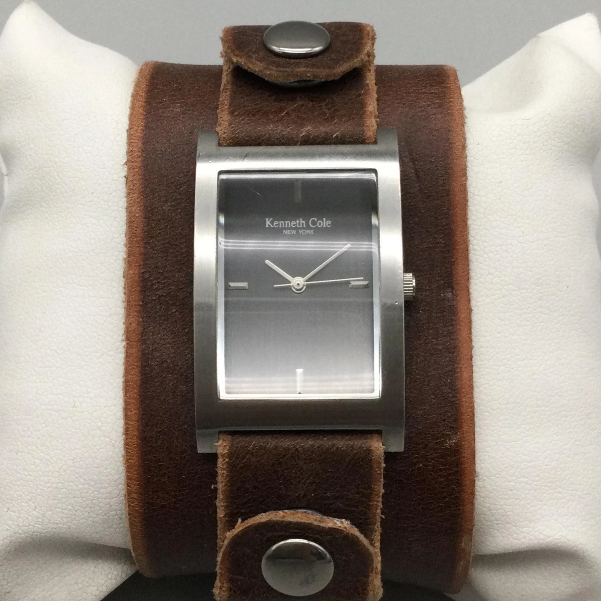 Kenneth Cole New York Women\'s Tank Dress Watch Silver Orange Leather KC2703 Kenneth Cole Leather Women Wristwatches for sale | eBay main image 2