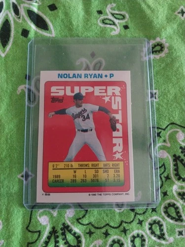 NOLAN RYAN  1990 TOPPS MINI  ODD BALL BASEBALL CARD    SUPER STAR #58
