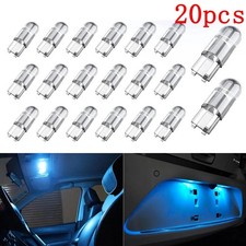 20pcs T10 168 194 W5w 2825 Led Interior Map Dome License Plate Light Bulbs Blue