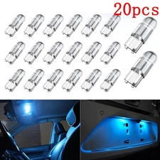 20pcs T10 168 194 W5W 2825 LED Interior Map Dome License Plate Light Bulbs Blue