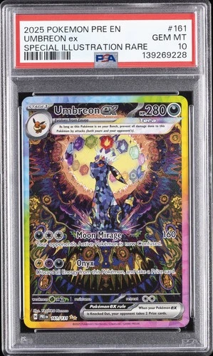 2025 POKEMON PRE EN-PRISMATIC EVOLUTIONS #161 UMBREON EX PSA 10