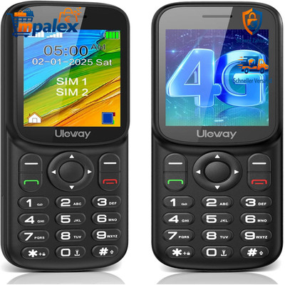 4G LTE Mini Tastenhandy Dual SIM 1000mAh Standby Zeit Farbdisplay Bluetooth