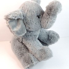 Aurora Elephant Plush 12" Seated Gray 2021