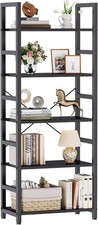 5-Tier Bookshelf Modern Tall Bookcase Book Shelf Open Storage Display Shelf