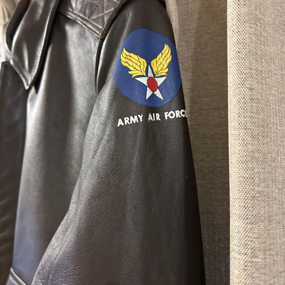 Buzz Rickson's A-2 Leather Flight Jacket Brown L … - image 6