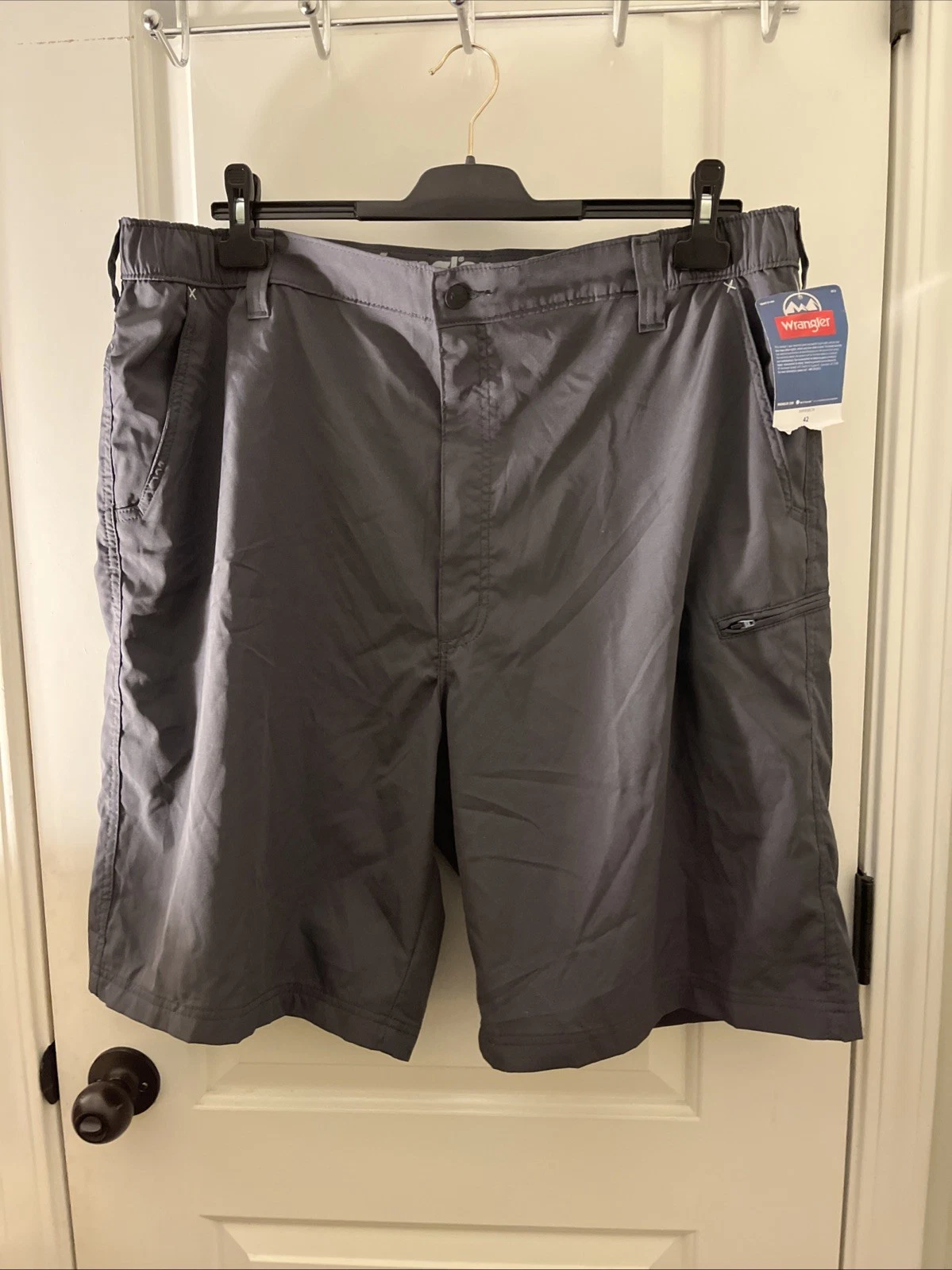 Wrangler Mens Shorts Size 42 Outdoor Series Gray UPF 30