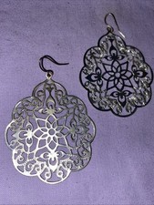 Silver Tone Dangle Style Earrings