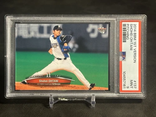 2014 BBM #137 Shohei Ohtani 1st Version Rookie RC Pitching PSA 9 Dodgers MVP